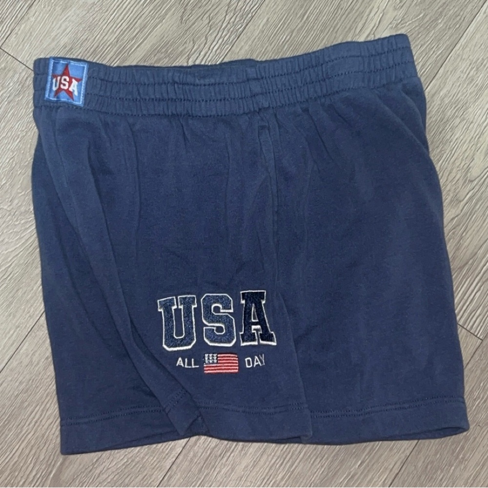 Zoe & Liv USA all day navy blue shorts sM matching crew neck in my inventory - Picture 3 of 5